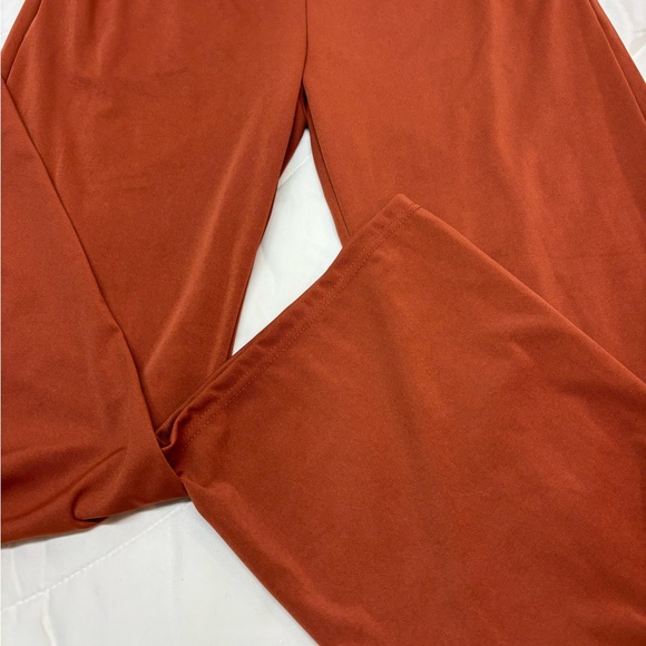 NWOT Elegant Rust burnt orange Wide-Leg Pants super comfortable 2XL - Picture 2 of 5